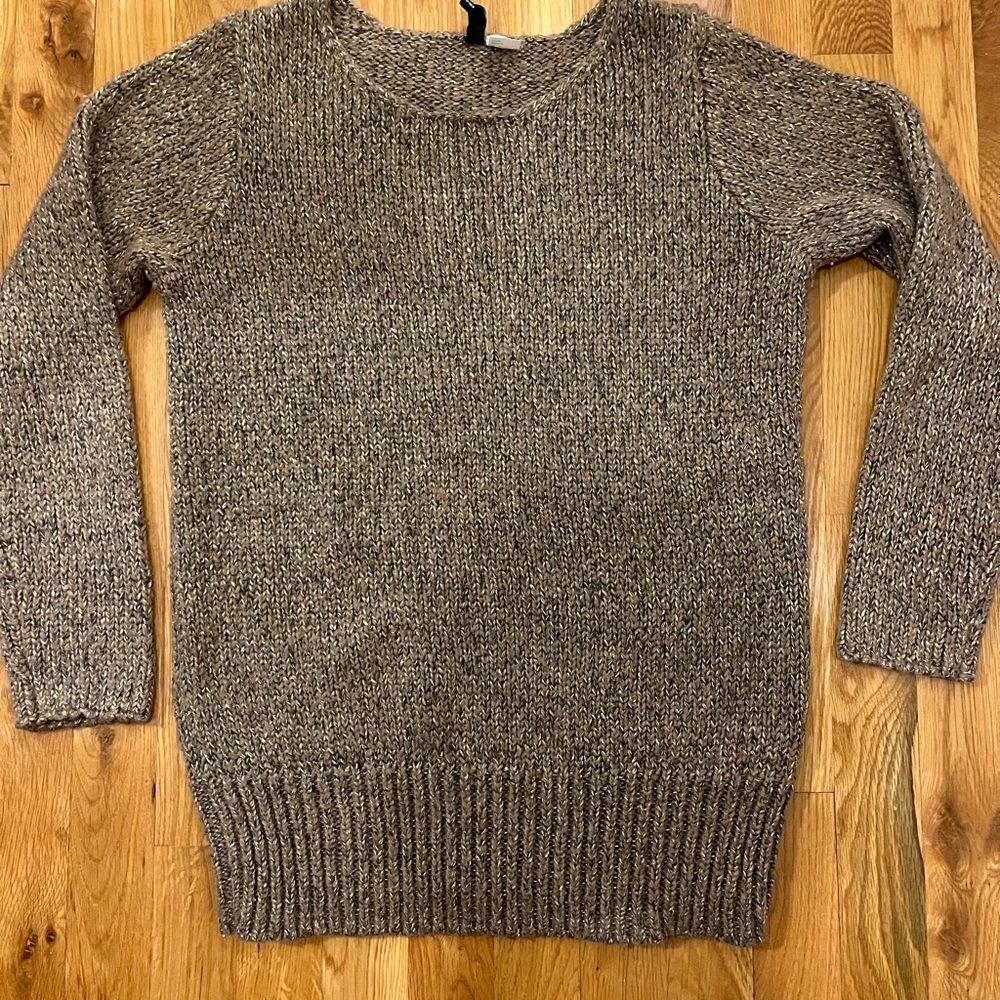 H&M CHUNKY TAUPE SWEATER